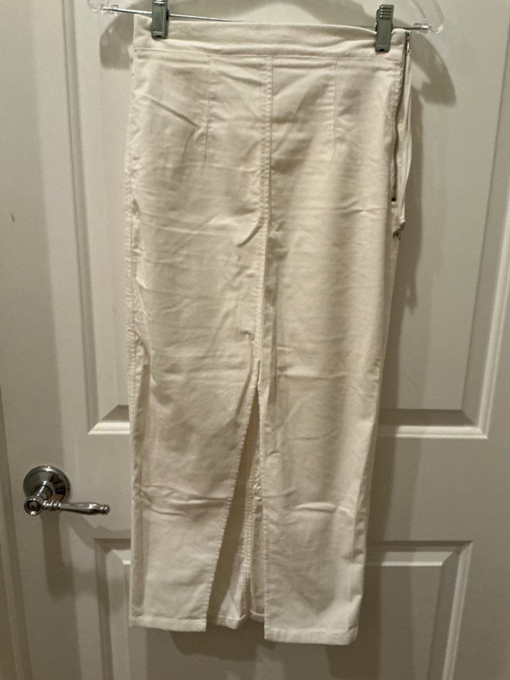 Patrizia Pepe Cream Maxi Skirt with Front Slit